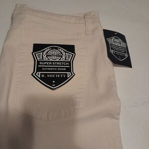 Society Premium Super Stretch Denim in Cream 38x32